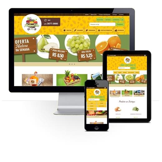 Layout responsivo do projeto de criação de sites: Comportamento responsivo da loja virtual - NaturaVix