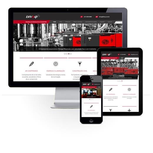 Layout responsivo do projeto de criação de sites: 