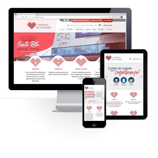 Layout responsivo do projeto de criação de sites: 