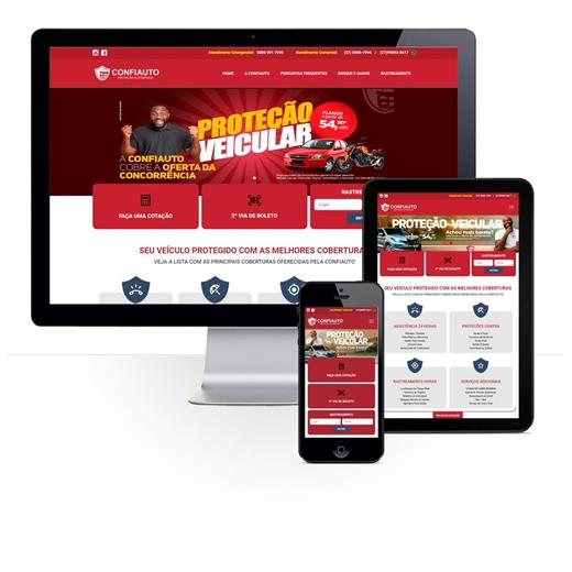 Layout responsivo do projeto de criação de sites: Responsividade aplicada no site da Confiauto