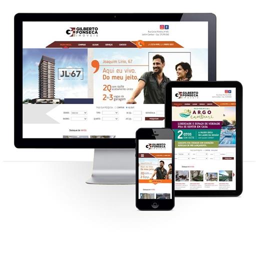Layout responsivo do projeto de criação de sites: 