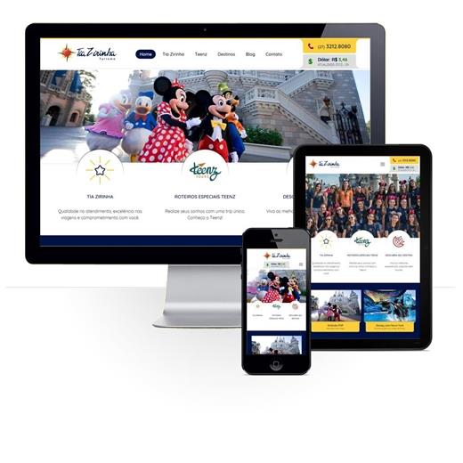 Layout responsivo do projeto de criação de sites: