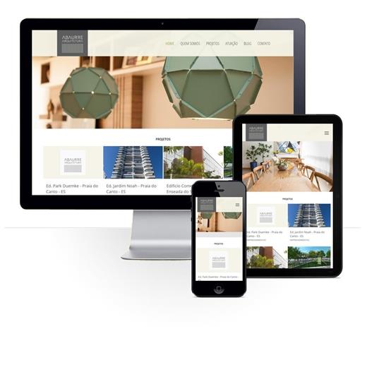 Layout responsivo do projeto de criação de sites: Layout responsivo site Abaurre Arquitetura