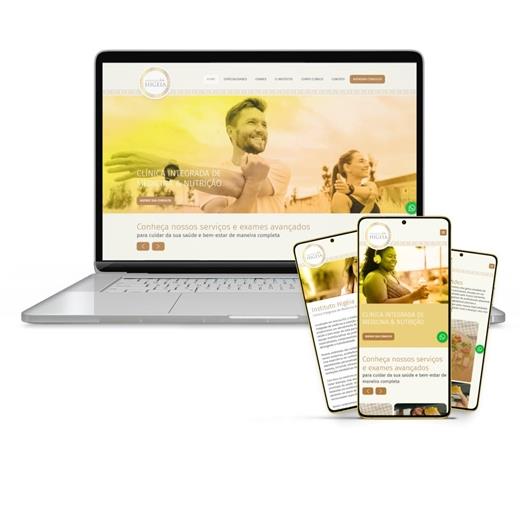 Layout responsivo do projeto de criação de sites: Layout responsivo aplicado no site do Instituto Higéia