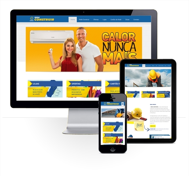 Layout responsivo do projeto de criação de sites: Simulação do comportamento responsivo do site