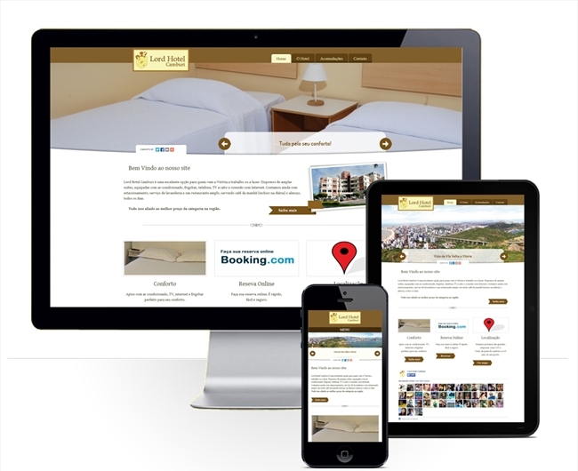 Layout responsivo do projeto de criação de sites: Layouts ajustados automaticamente de acordo com o dispositivo