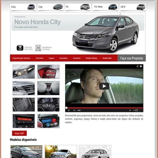 Layout responsivo do projeto de criação de sites: Página com as especificações técnicas dos veículos