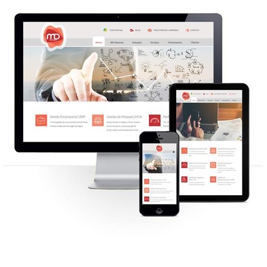Layout responsivo do projeto de criação de sites: Layout Responsivo - MD Sistemas