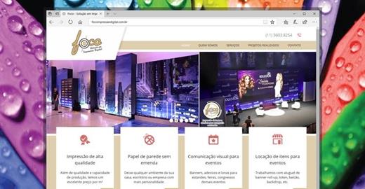 Criar site - Foco Impressão Digital