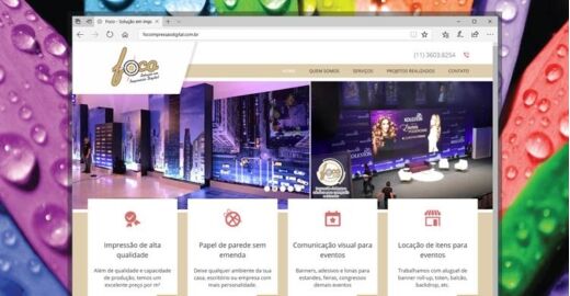Criar site - Foco Impressão Digital
