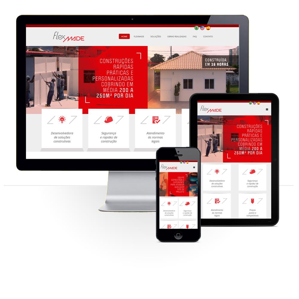 Layout responsivo do projeto de criação de sites: