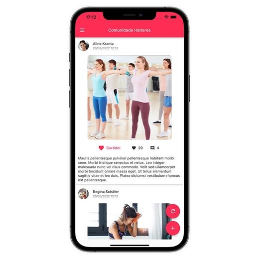 Layout responsivo do projeto de criação de sites: Aplicativo Halteres