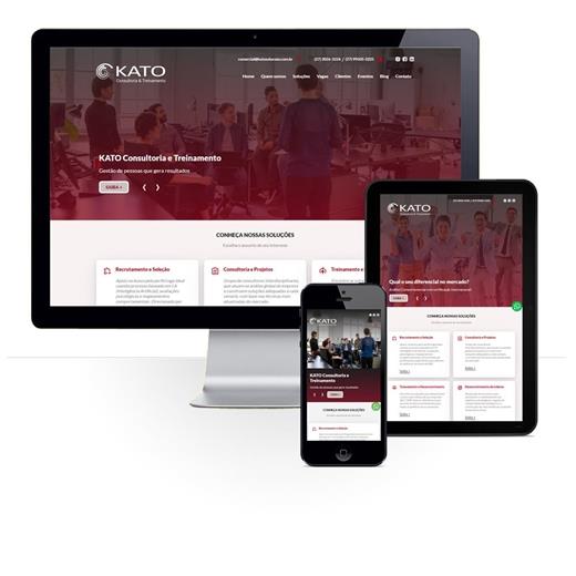 Layout responsivo do projeto de criação de sites: Aplicação da responsividade no site da KATO Consultoria & Treinamento