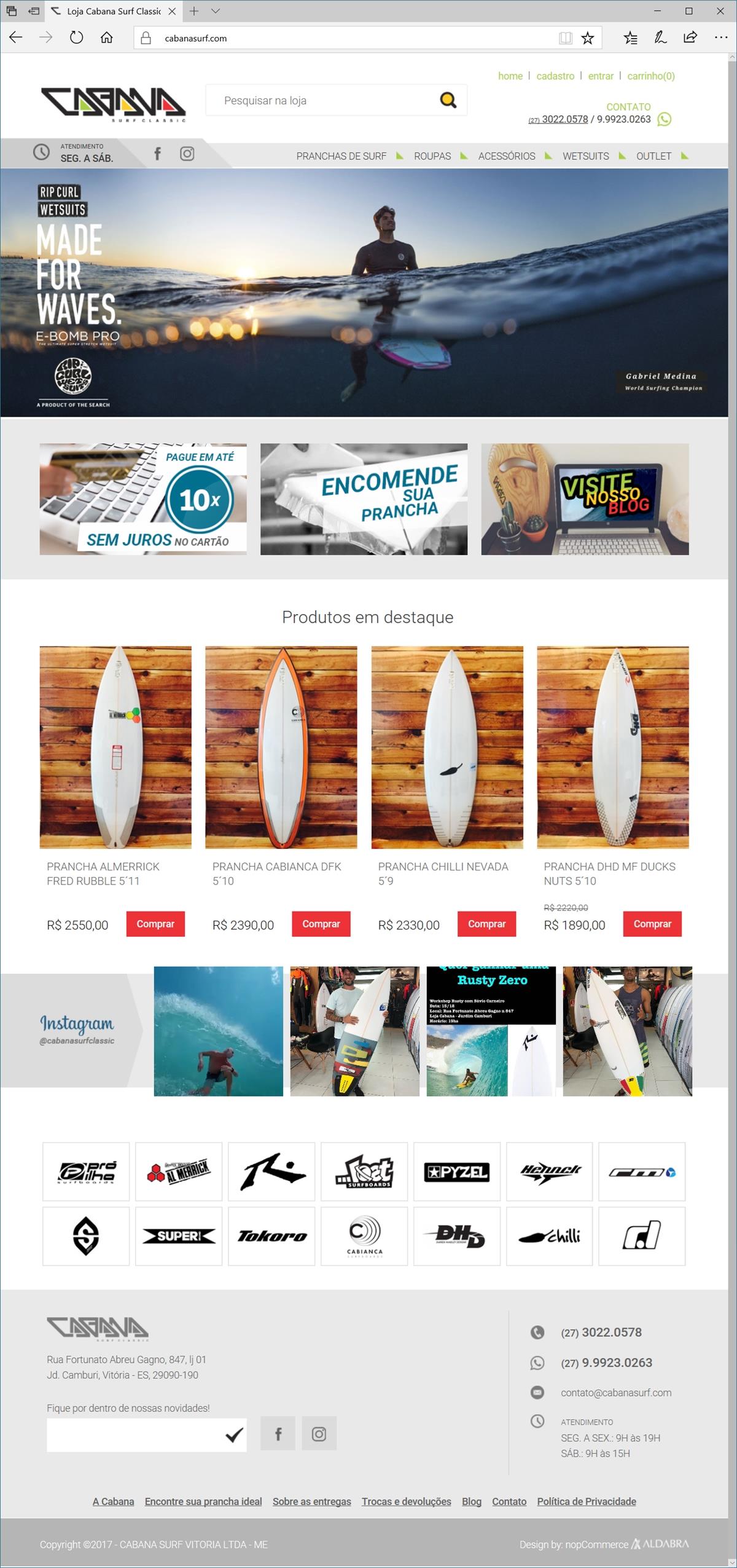 Projetos de e-commerce: