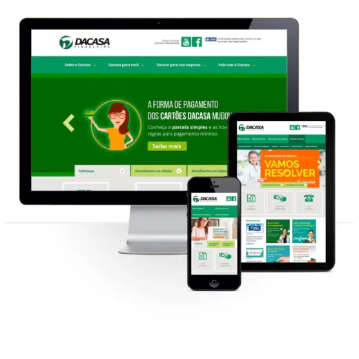 Layout responsivo do projeto de criação de sites: 