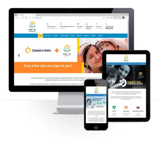 Layout responsivo do projeto de criação de sites: 