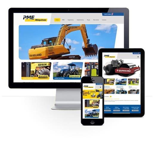 Layout responsivo do projeto de criação de sites: Página da marca New Holland com a diagramação das informações