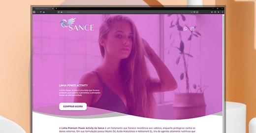 Criar site - Sance Cosméticos