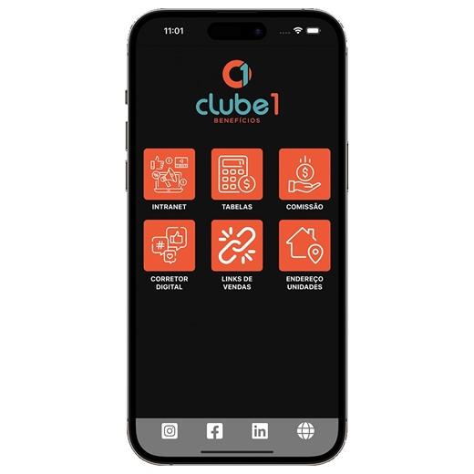 Layout responsivo do projeto de criação de sites: Aplicativo Clube 1