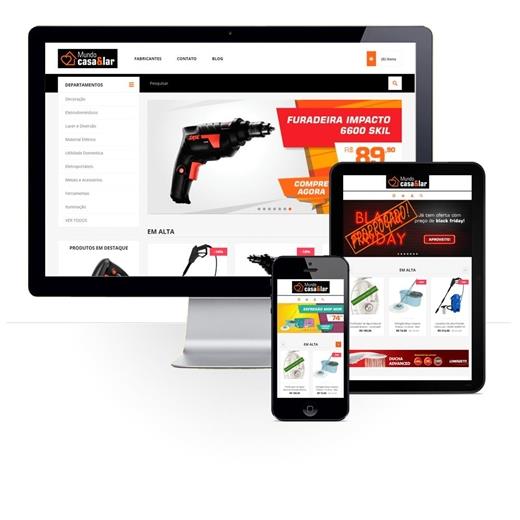 Layout responsivo do projeto de criação de sites: Layout responsivo do e-commerce Mundo Casa&Lar