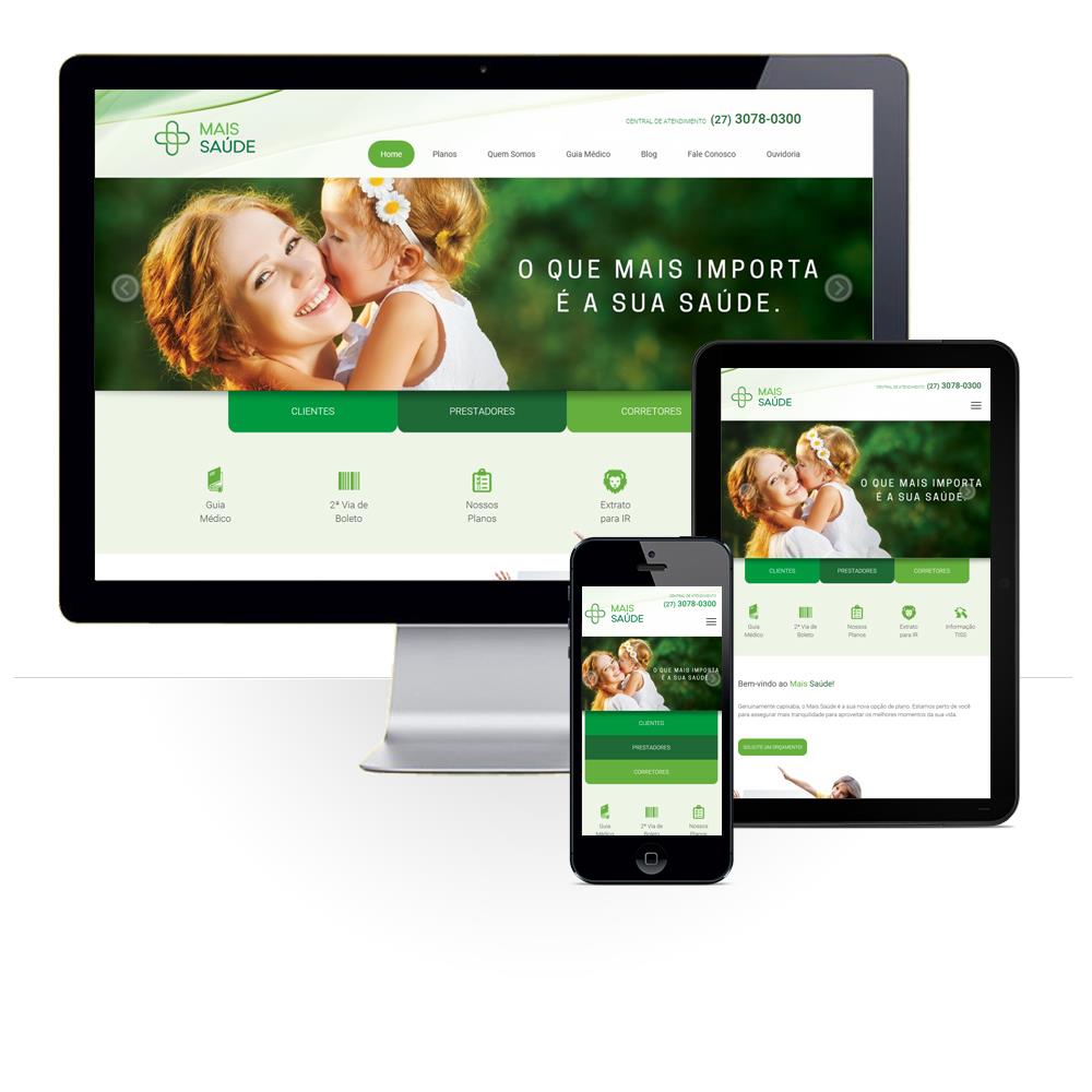 Layout responsivo do projeto de criação de sites:
