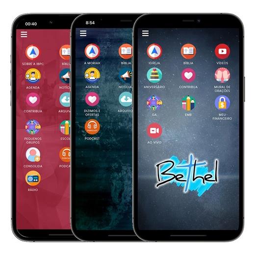 Layout responsivo do projeto de criação de sites: Aplicativo Meu Fiel Web