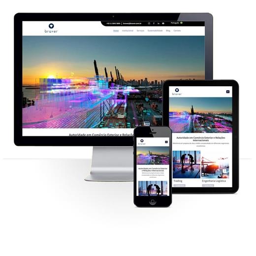 Layout responsivo do projeto de criação de sites: Layout do site responsivo da empresa Bravier