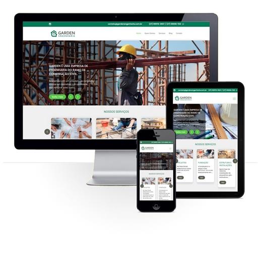 Layout responsivo do projeto de criação de sites: Responsividade aplicada ao site da Garden Engenharia