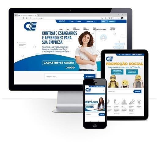 Layout responsivo do projeto de criação de sites: 