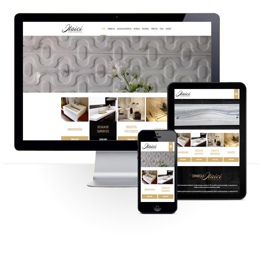 Layout responsivo do projeto de criação de sites: