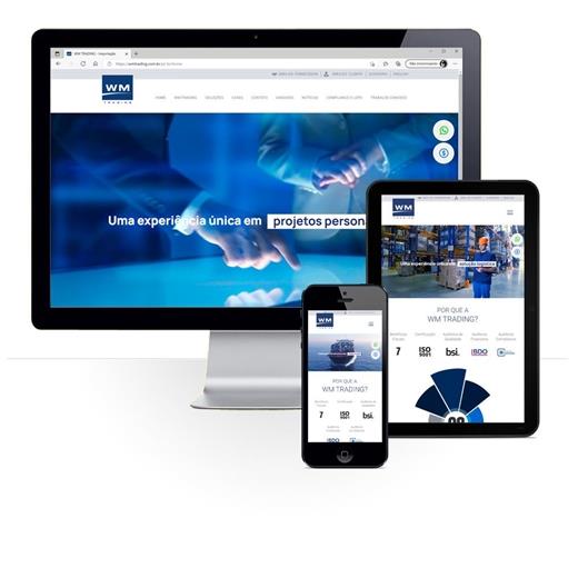 Layout responsivo do projeto de criação de sites: 