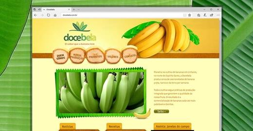 Criar site - Docebela - O sabor que a banana tem
