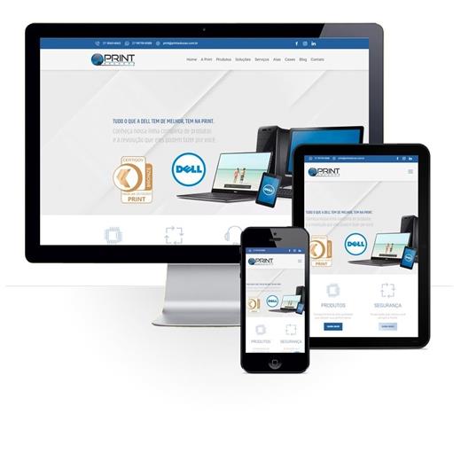 Layout responsivo do projeto de criação de sites: Responsividade aplicada ao layout do site Print Solução