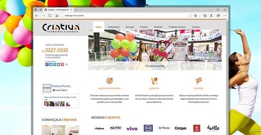 Criar site - Criativa Promoções e Eventos