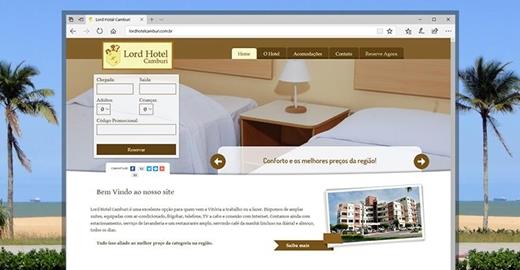 Criar site - Hotel Lord Camburi