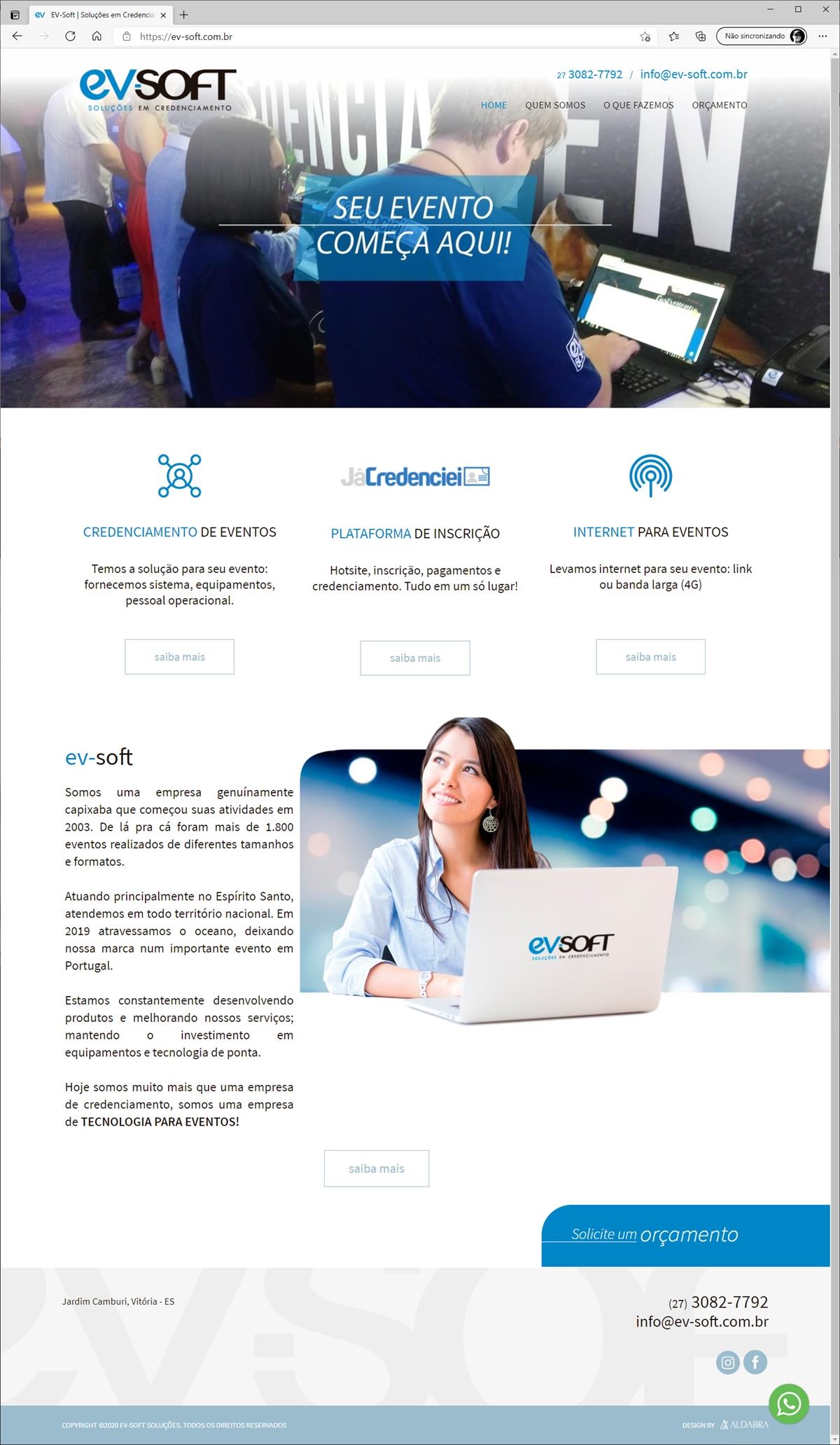 Projetos de Criar site: Layout criado para o site da Ev-Soft