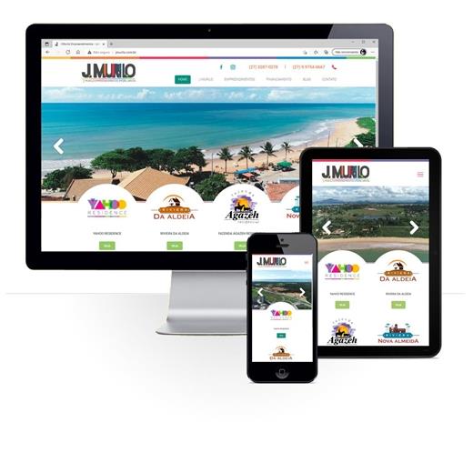 Layout responsivo do projeto de criação de sites: 
