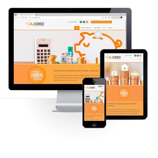 Layout responsivo do projeto de criação de sites: 