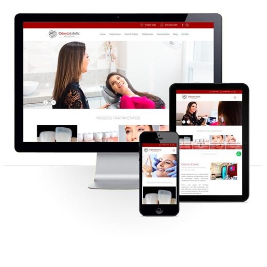 Layout responsivo do projeto de criação de sites: Responsividade aplicada ao projeto de site da Odonto Estetic