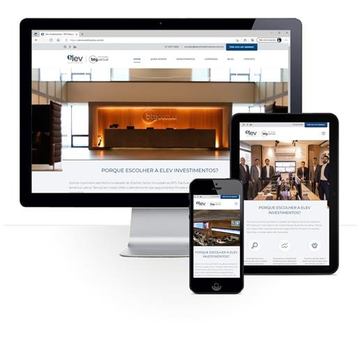 Layout responsivo do projeto de criação de sites: 